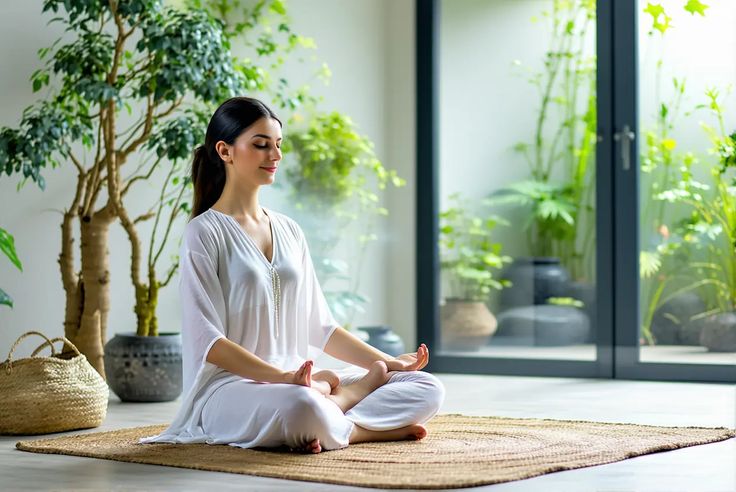 Concentric focus rings representing attention during breath work